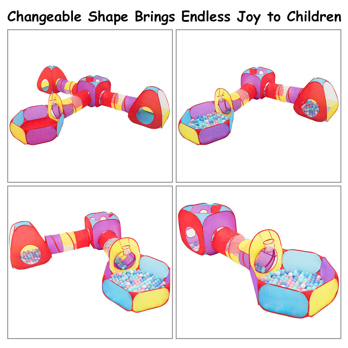 SUGIFT 7 Pieces Kids Ball Pit Pop Up? Play Tents