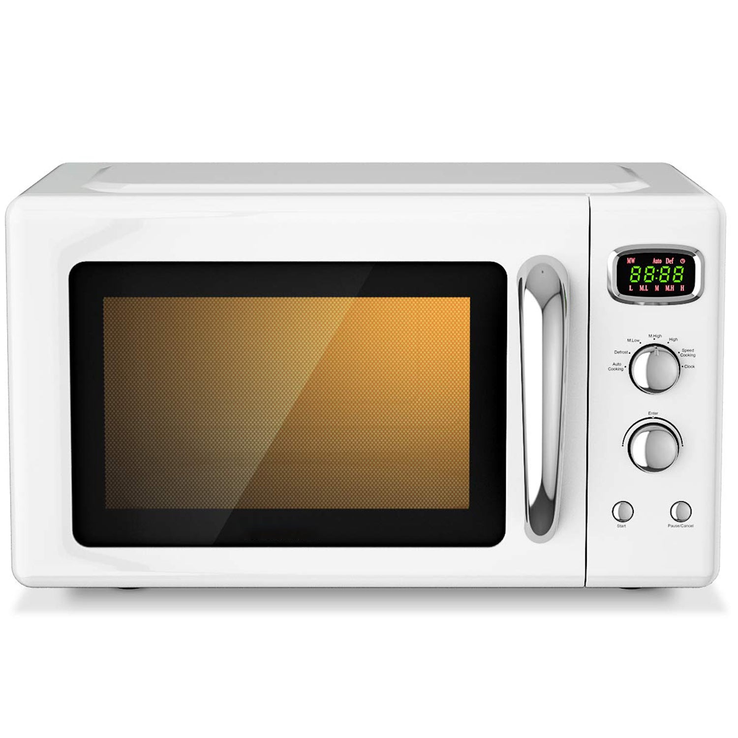 0.9 Cu.ft Retro Countertop Compact Microwave Oven