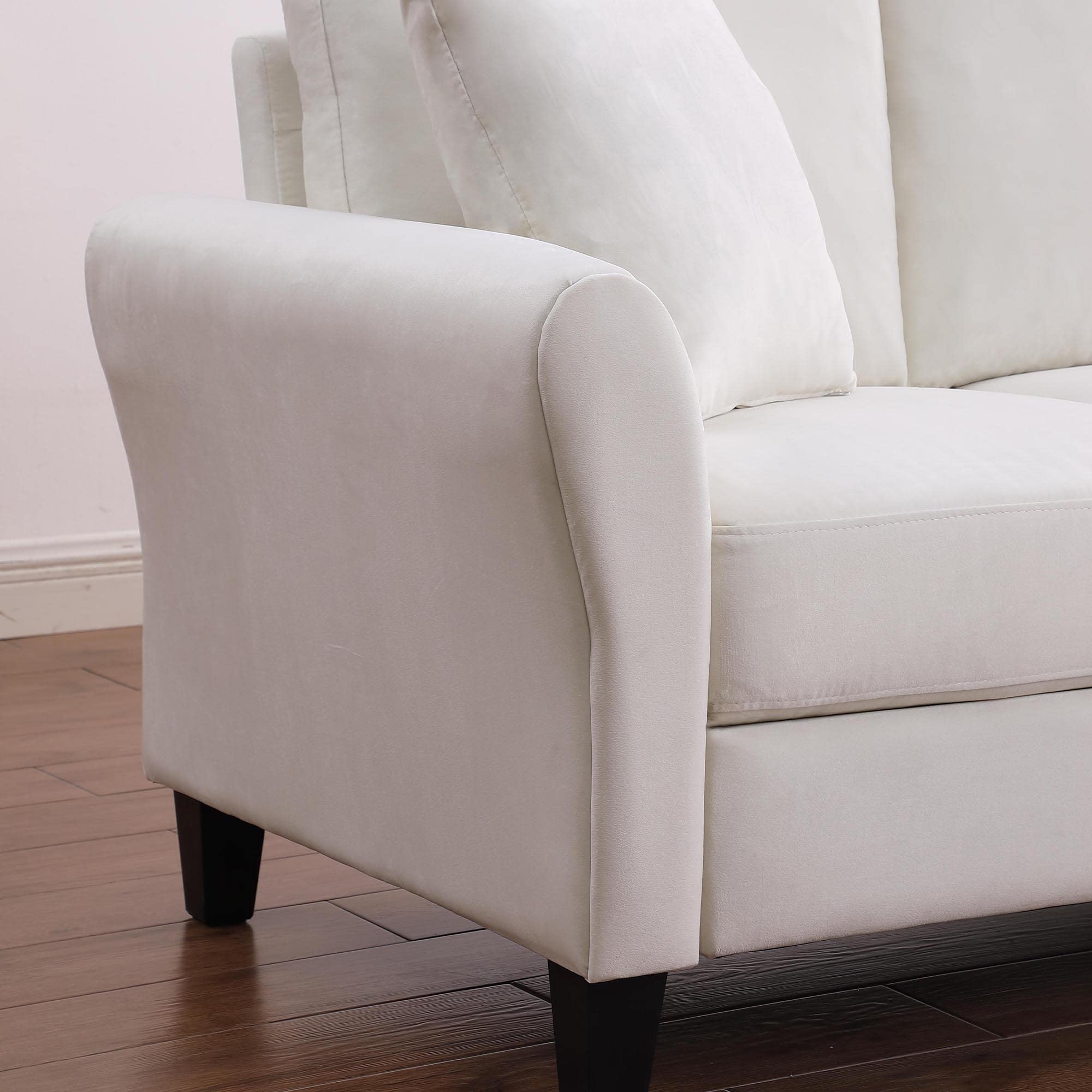 3-Seat Modern Linen Sofa Couch with Extra Deep Seats for Living Room