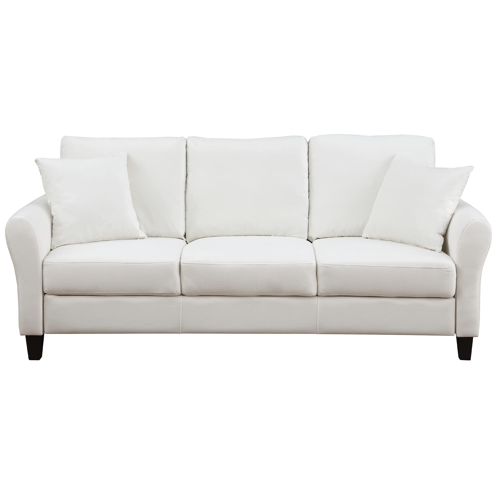 3-Seat Modern Linen Sofa Couch with Extra Deep Seats for Living Room