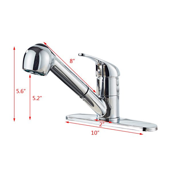 Kitchen Pull Chrome plate Faucet, All Copper