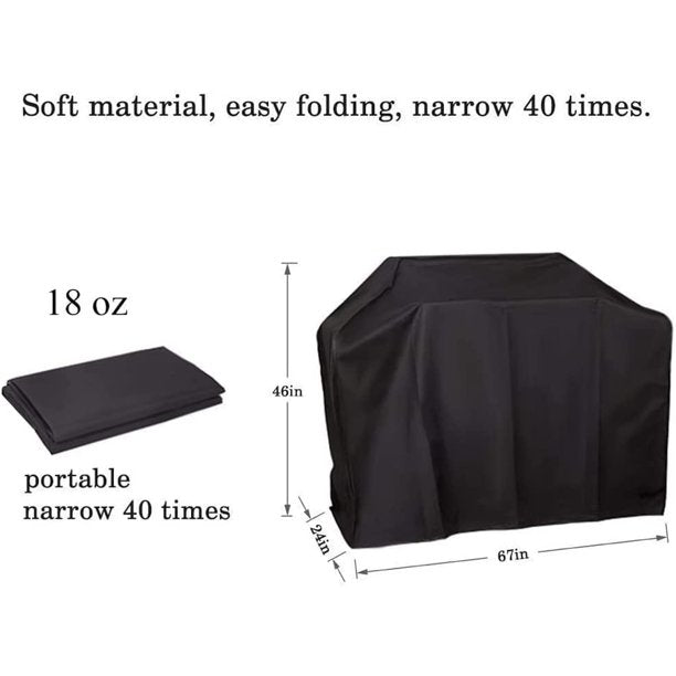 SUGIFT  BBQ Grill Cover, 67-inch Waterproof Heavy-Duty Premium BBQ Grill Cover Gas Barbeque Grill Cover -Medium