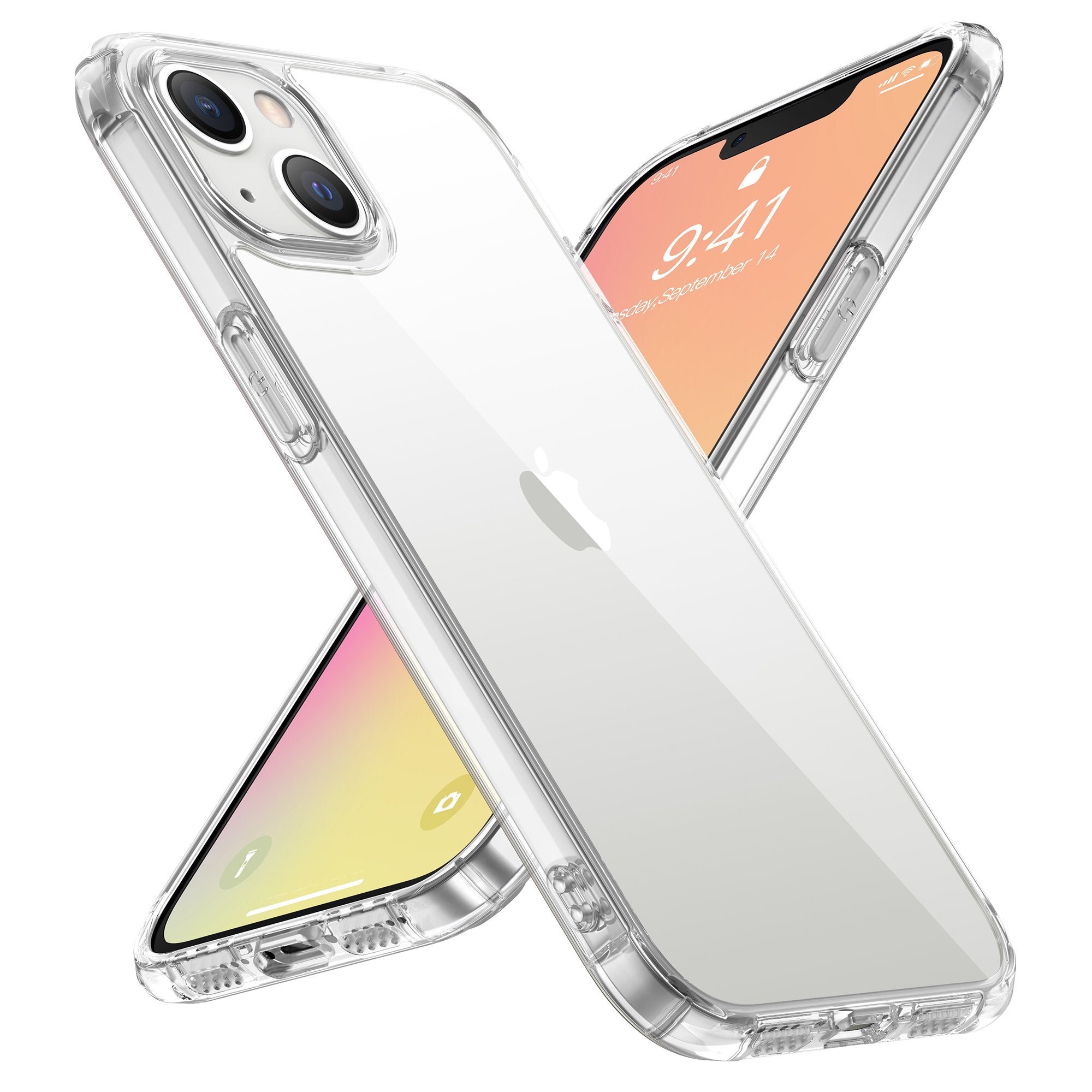 SUGIFT  Rugged Phone Case for iPhone 13, Clear