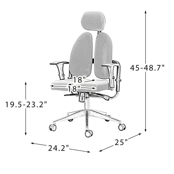 SUGIFT  Computer Chair Office Chair Swivel Ergonomic Task Chair with Adjustable Height Gray
