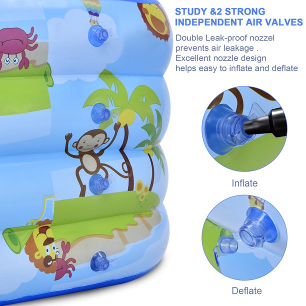 SUGIFT Inflatable Swim Pool for Kids, Family Indoor & Outdoor£¬71inW*55inD*23.6inH