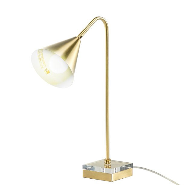 SUGIFT  20.5inch Modern LED Desk Lamp with Crystal Decoration
