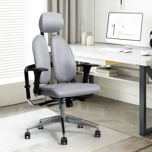 SUGIFT  Computer Chair Office Chair Swivel Ergonomic Task Chair with Adjustable Height Gray