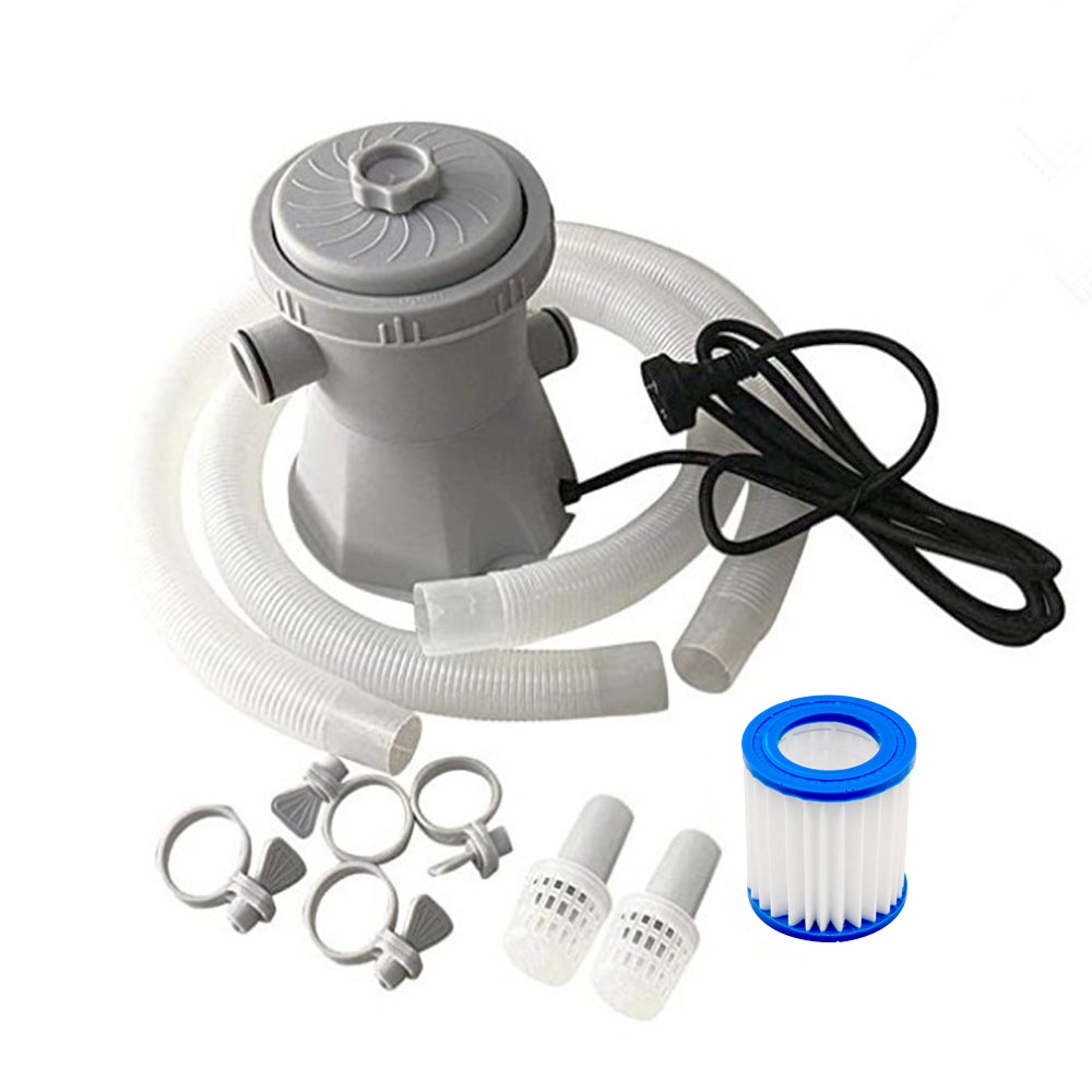 SUGIFT  Outdoor Round Frame Above Ground Swimming Pool with Pump Rectangular Pool Set Include Filter Pump, and pool Cover