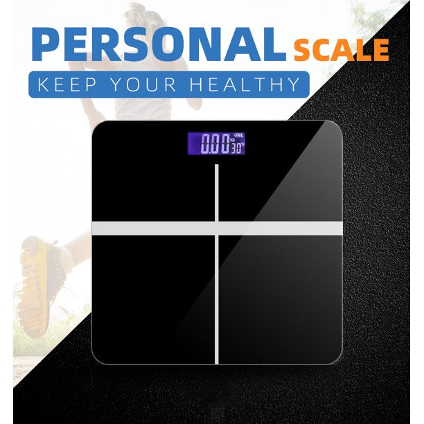 SUGIFT  Precision Body Weight Bathroom Scale with Backlit Display, Step-On Technology, 400 lbs Capacity and Accurate Weight Measurements, Black