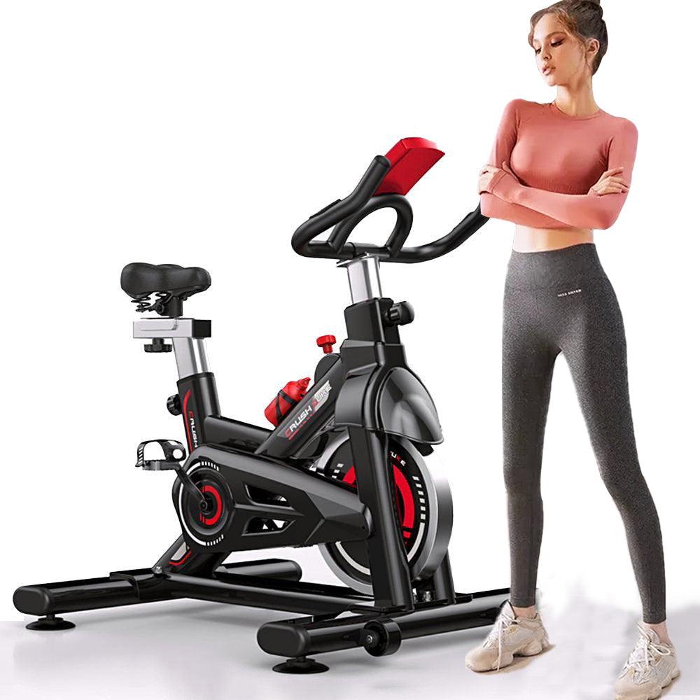 SUGIFT Adjustable Upright Exercise Bike, Magnetic Control Exercise Bike with Water Bottle