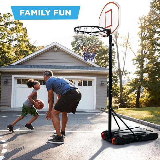 SUGIFT  Kids Basketball Hoop Stand, Height Adjustable Portable Basketball System, Indoor/Outdoor