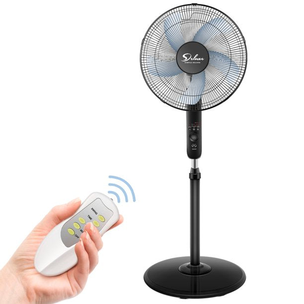 SUGIFT  Pedestal Fans 16¡å Adjustable 3 Speed Stand Fan Oscillating Fans with Remote Control Floor Fans