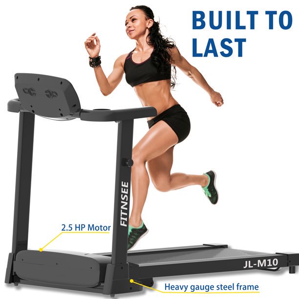 SUGIFT  Folding Treadmill with Cup Holder LED Display Slope Adjustment