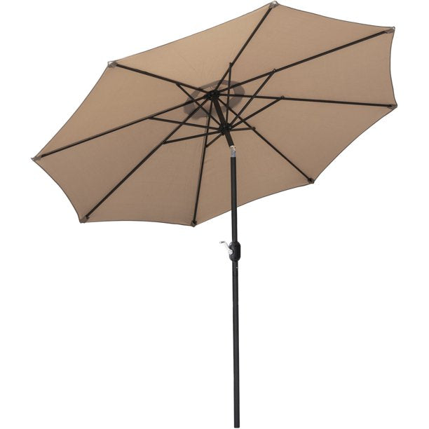 SUGIFT  Outdoor Market Table Umbrella with Push Button 9 ft Patio Umbrella Tilt Crank, Garden / Backyard / Pool