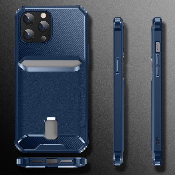 SUGIFT  Case for iPhone 13 Pro Max, Shockproof Protective Phone Case,Card insertable on the back(6.7in)