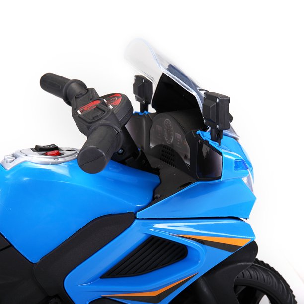 SUGIFT  6V Kids Ride On Motorcycle with Headlights, Battery-Powered 4-Wheel Bicycle