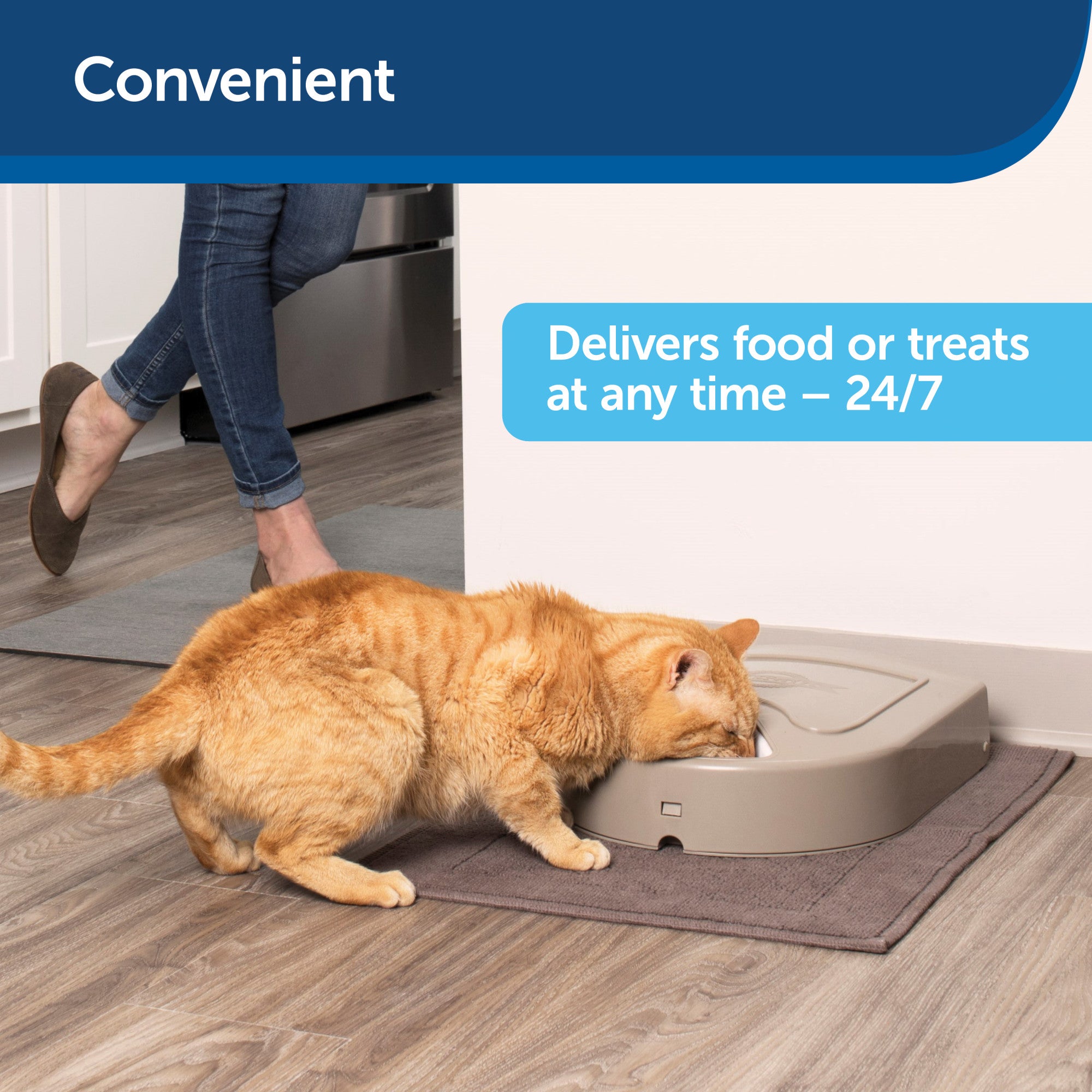 SUGIFT 5 Meal Automatic Dog and Cat Feeder, Dispenses Dog Food or Cat Food, Digital Clock