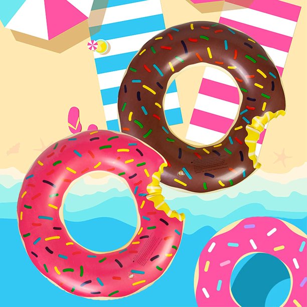 SUGIFT  Pool Floats for Kids, Floating Swim Rings for Summer, Pool, Swim Raft