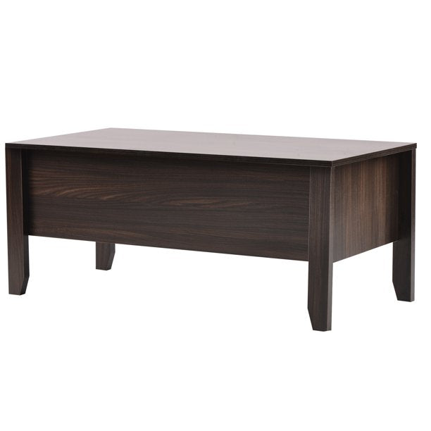 SUGIFT  Modern Lift-Top Coffee Table with Storage, Sofa Table For Living Room Chestunt