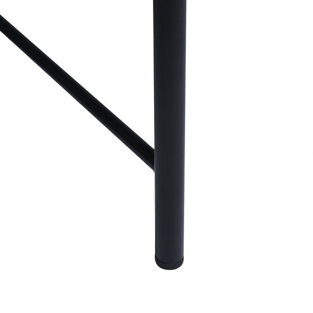 SUGIFT  Coffee Table Wood Cocktail Table Tea Desk 29.7 Inch Large Round Coffee Table Solid Metal Frame Table for Living Room