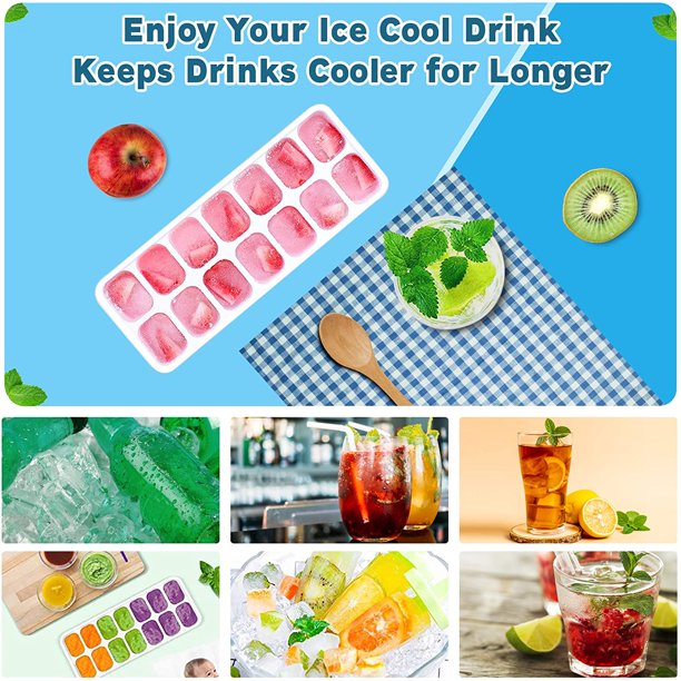 SUGIFT  Ice Cube Trays, Ice Tray Durable & Flexible, Ice Trays for Freezer