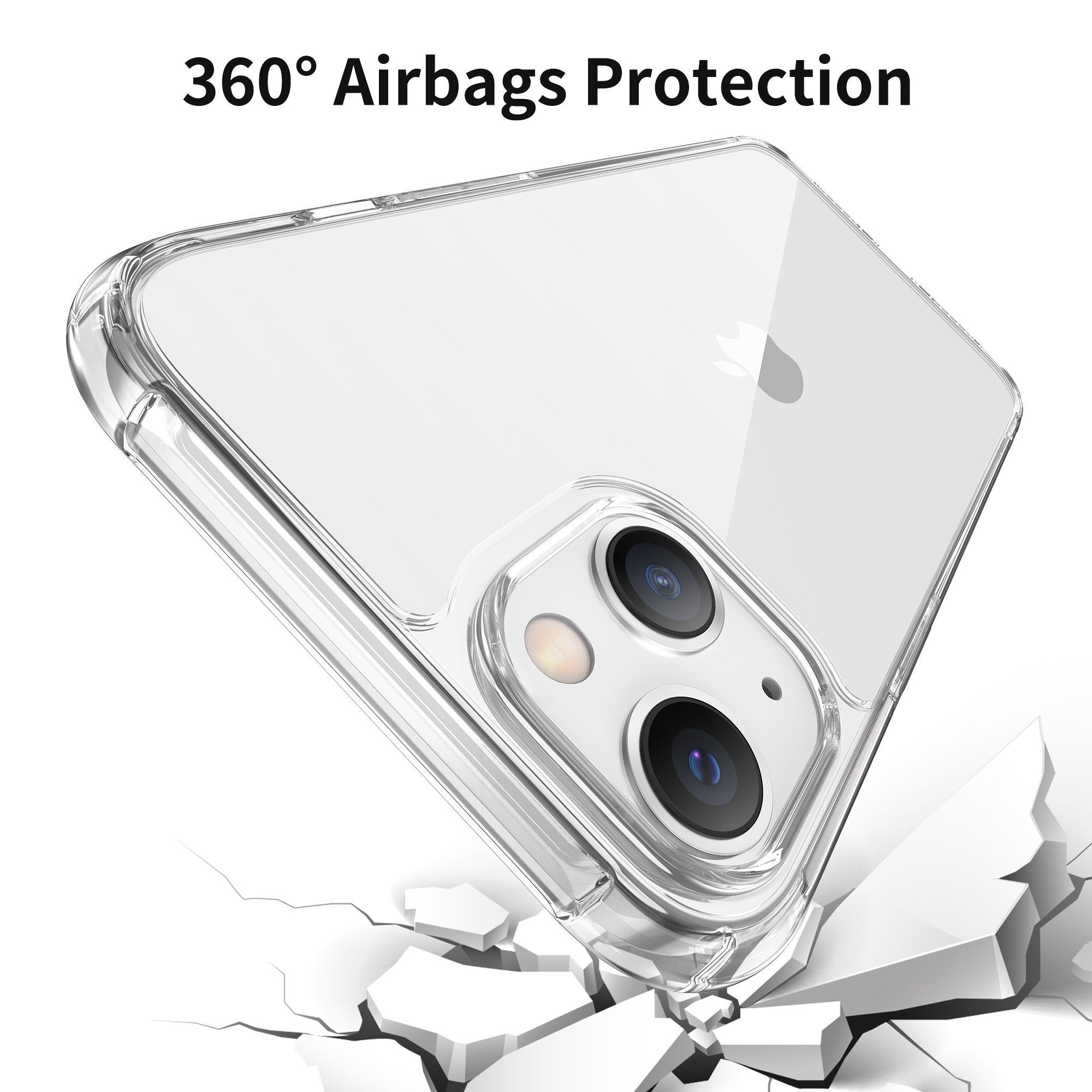 SUGIFT  Rugged Phone Case for iPhone 13, Clear