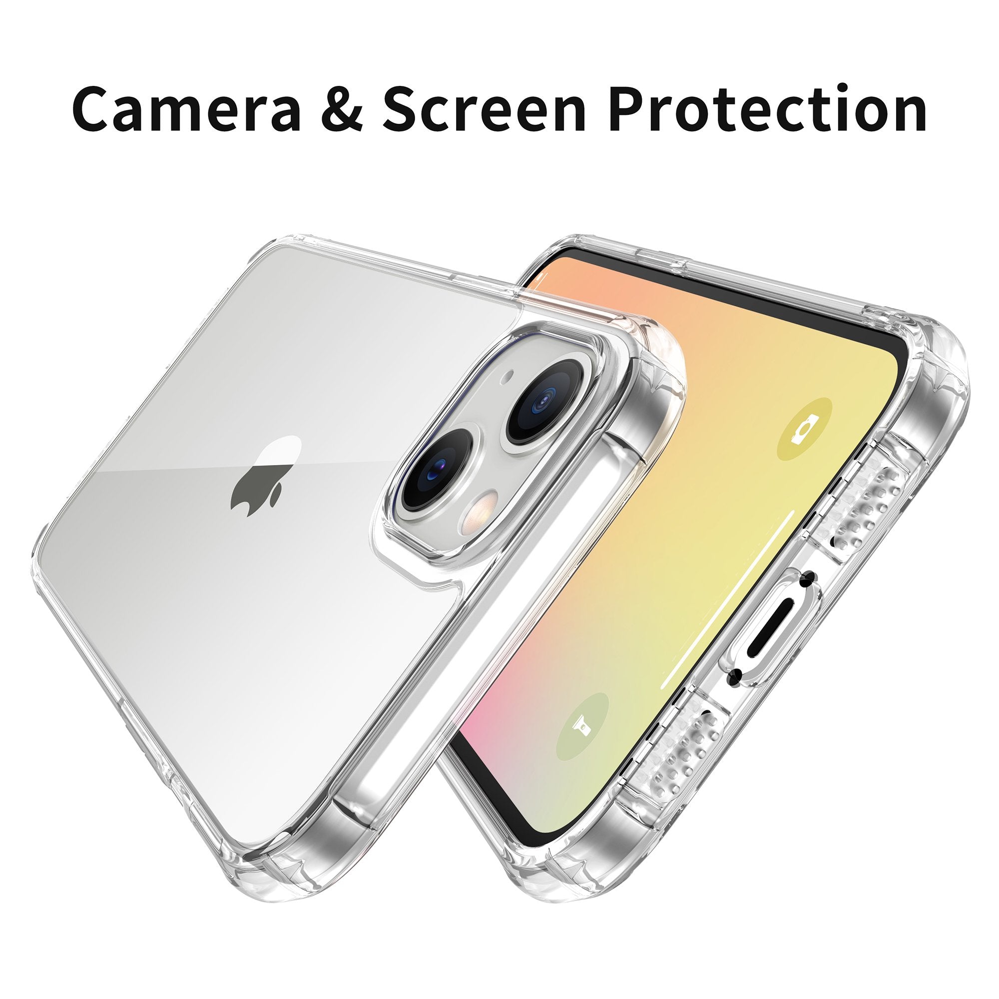 SUGIFT  Rugged Phone Case for iPhone 13, Clear