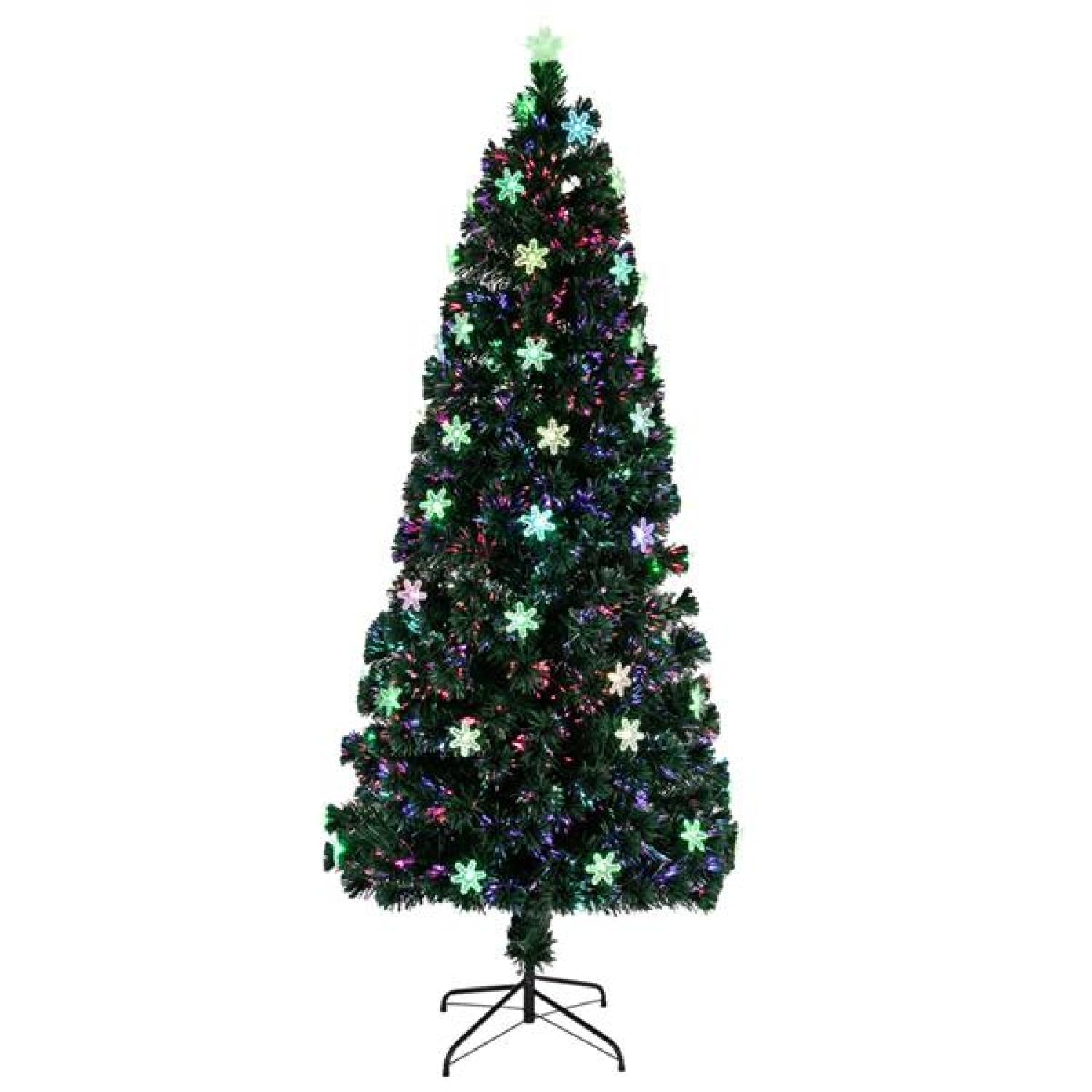 SUGIFT 6FT Pre-Lit Hinged Light Small Christmas Tree w/ 230 Branches