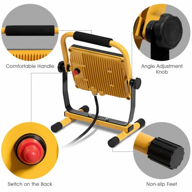 SUGIFT  Portable Work Light 50W 5000lm LED Portable Outdoor Camping Work Light