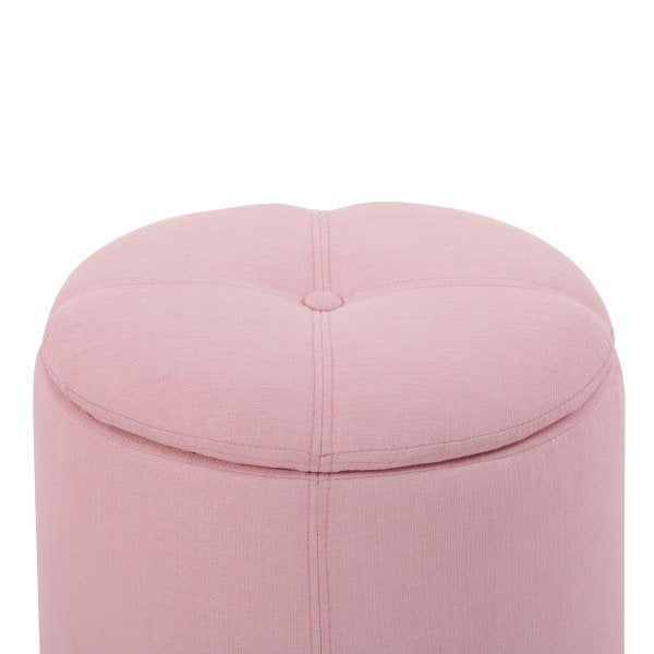 SUGIFT  14.2in Wide Round Storage Ottoman