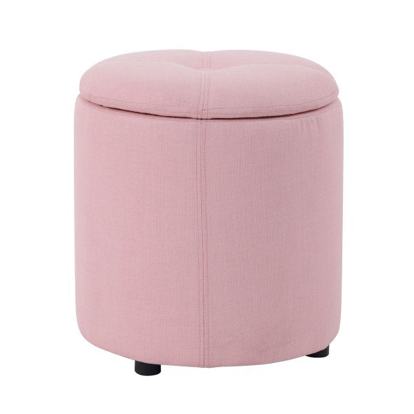 SUGIFT  14.2in Wide Round Storage Ottoman