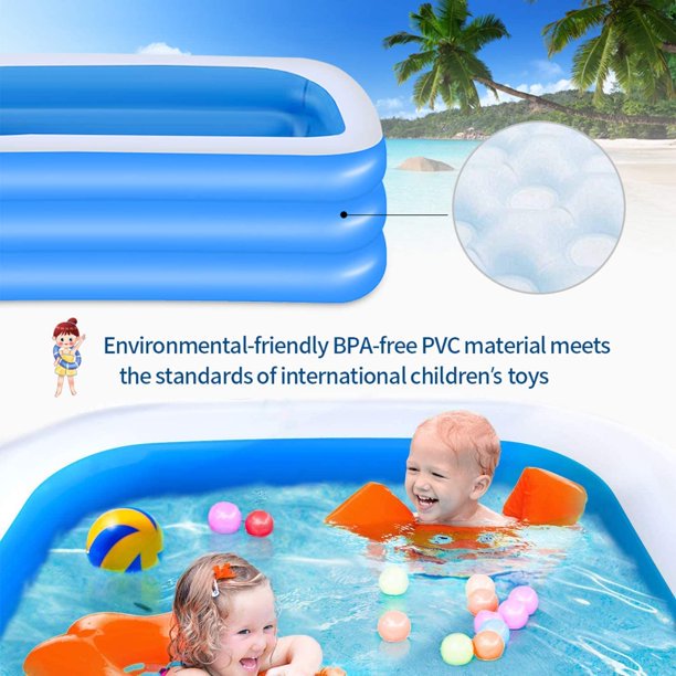 SUGIFT  Inflatable Swimming Pool for Kids and Adults Above Ground Pools 120in x 72in x 22in