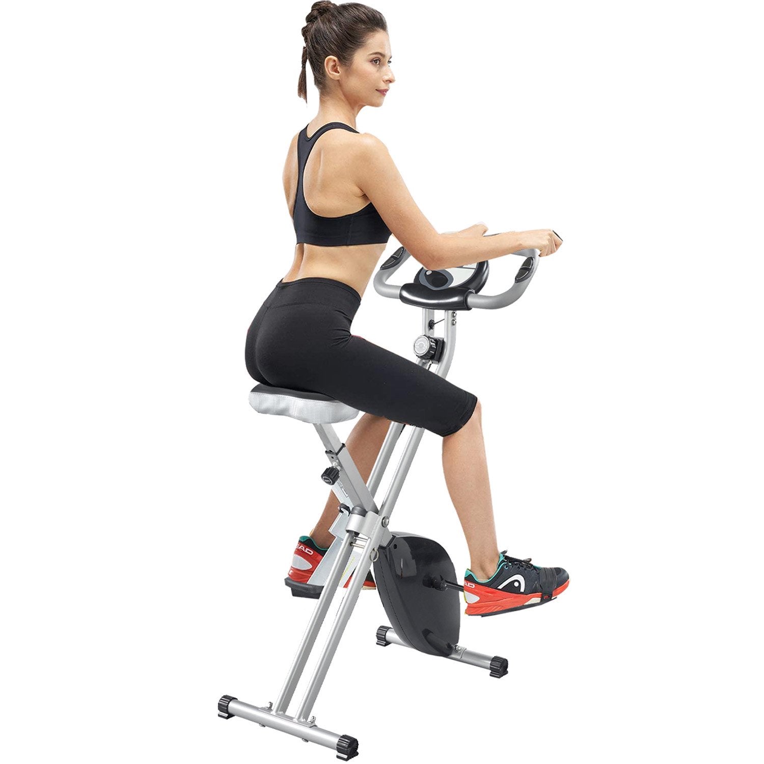 SUGIFT  Stamina Cardio Exercise Bike Folding Magnetic Upright Exercise Bike with Pulse