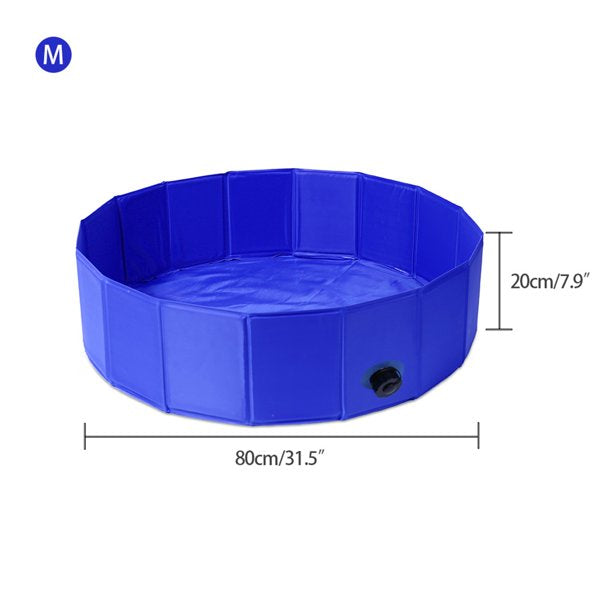 SUGIFT  Summer Pet Dog Swimming Pool Pet Bath Pool Portable PVC Outdoor Durable Tub Pool 80CM/31.5inch