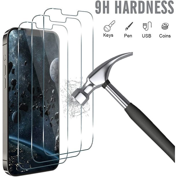 SUGIFT  Compatible with iPhone 13/13 Pro Screen Protector 6.1 inch 3 Pack [Installation Tray] [Case-Friendly]