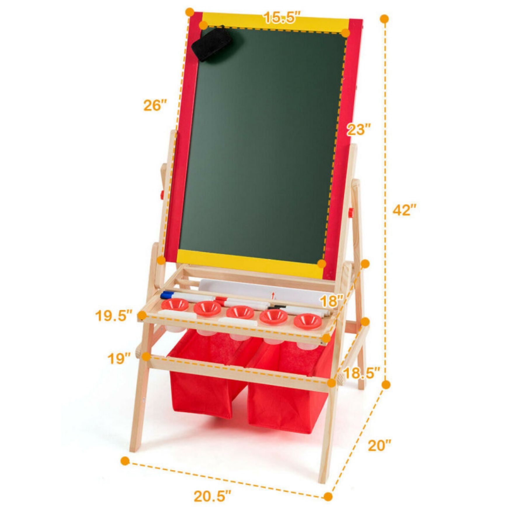 SUGIFT Flip-Over Double-Sided Kids Art Easel