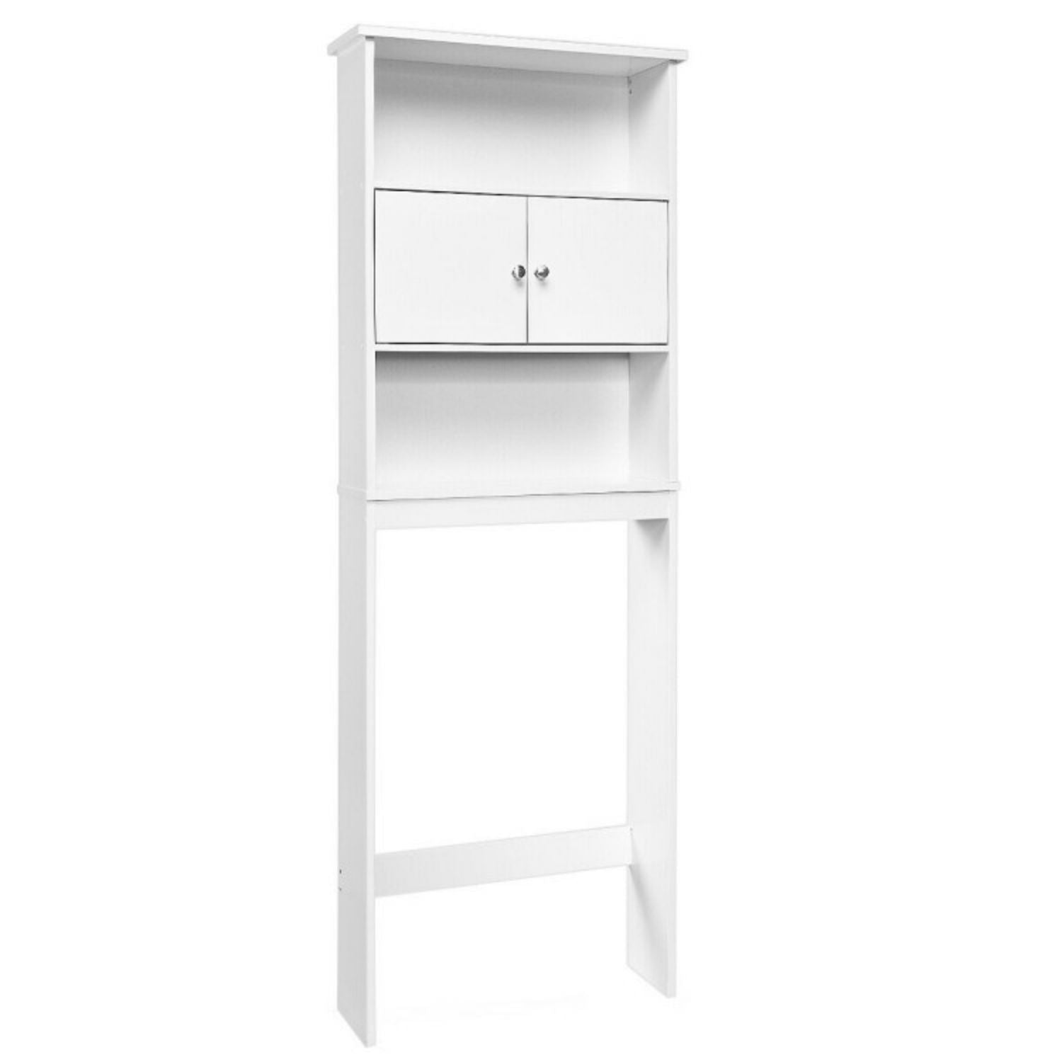SUGIFT Bathroom Wood Organizer Shelf Storage Rack with Cabinet