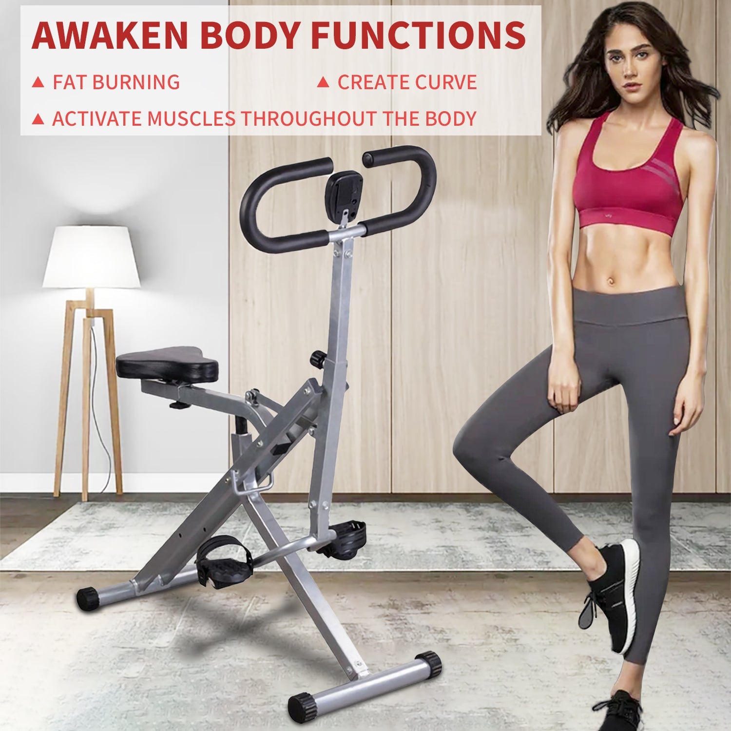 SUGIFT  Squat Auxiliary Training Device, Abdominal Training Device, Can Exercise Waist, Hips, Thighs
